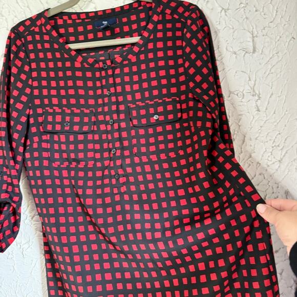 GAP Red and Black Patterned Dress - Picture 5 of 9